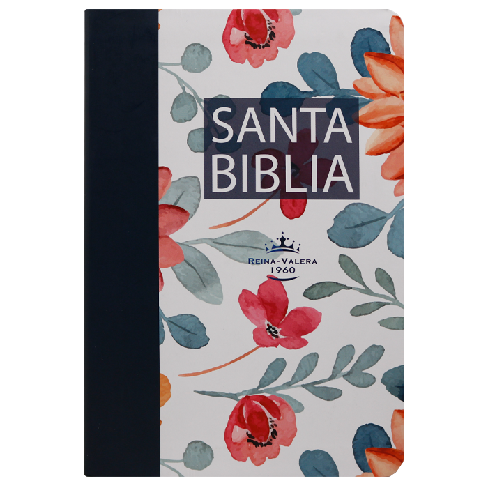 Biblia Reina Valera 1960 Mediana Letra Grande Tapa Semiflexible Flores [RVR.61cLGPJR]