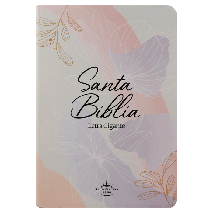 Biblia Reina Valera 1960 Mediana Letra Gigante Tapa Semiflexible Flores Pastel [RVR.61ecLGiPJR]