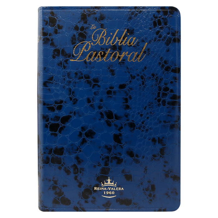 Biblia de Estudio Pastoral Reina Valera 1960 Mediana Letra Mediana Imitación Piel Azul [RVR065cLG]