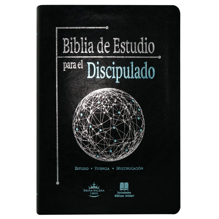 Biblia de Estudio Para El Discipulado Reina Valera 1960 Grande Letra Mediana Imitación Piel Negra [RVR086EEc]